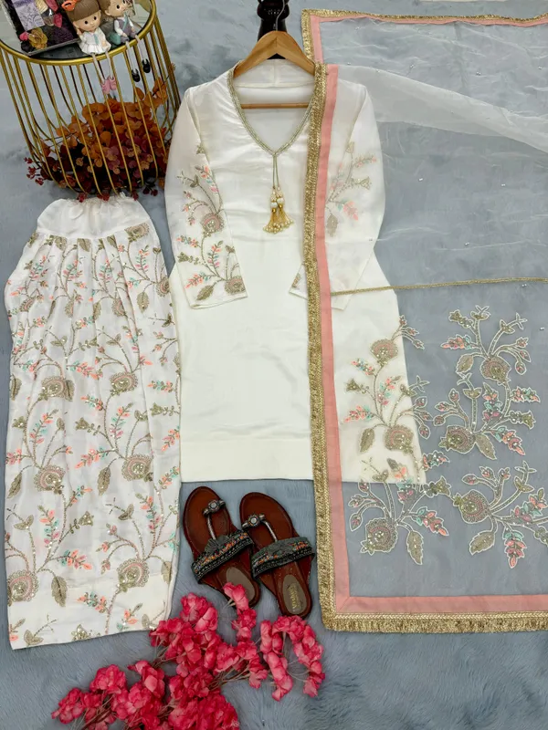 Signer_Party_Wear_Look_Pur_Glass_Satin_Top_Farsi_Palazzo_With_Dupatta_Set