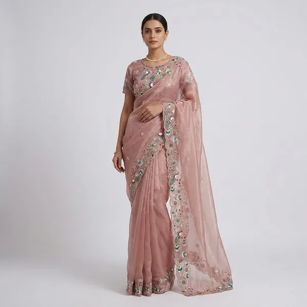 Faguniya_Nc_Simmer_Silk_Sequins_Multi_Thread_Embroidered_Work_Saree_Blush_Pink