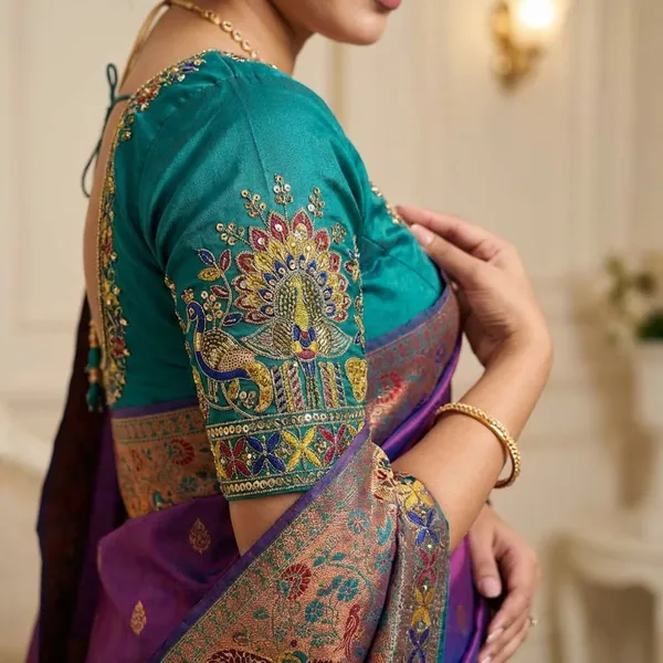 Apsara_Banarasi_Silk_Heavy_Minakari_With_Handwork_Designer_Unstitched_Blouse_Deep_Purple