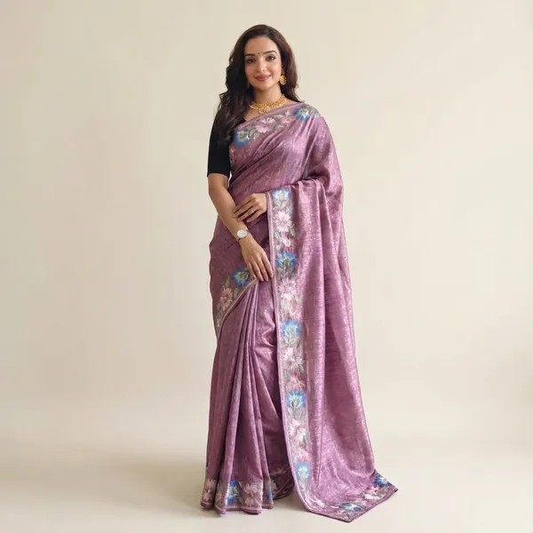 Pure_Tusser_Cotton_Silk_Premium_Contrast_Embroidery_All_Over_The_Border_With_Floral_Pattern_Blush_Pink