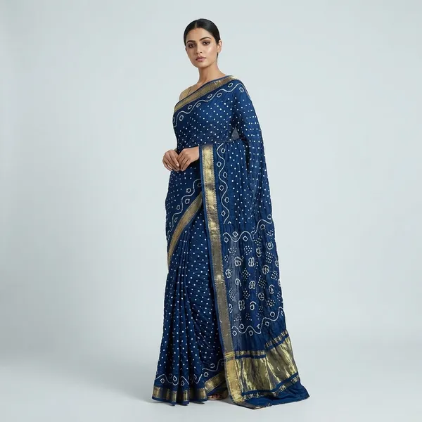 Gaji_Silk_Original_Bandhani_Saree_With_Pure_Lagadi_Patta_Teal