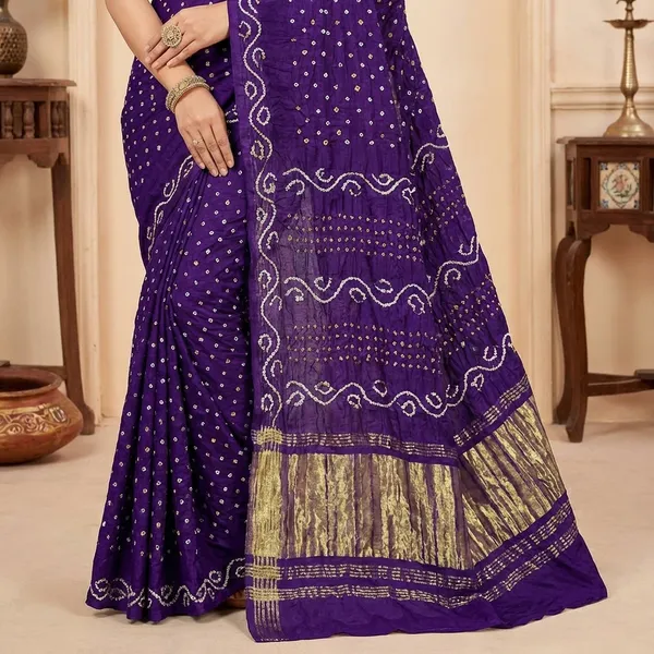 Gaji_Silk_Original_Bandhani_Saree_With_Pure_Lagadi_Patta_Deep_Purple