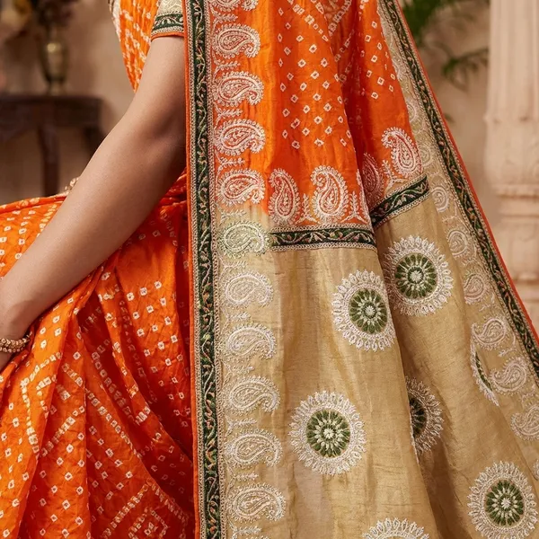 Gaji_Silk_Original_Bandhani_With_Gota_Pati_Work_Saree_Gold