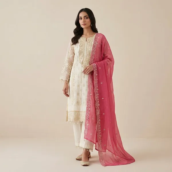 Signer_Party_Wear_Look_Pur_Heavy_Faux_Georgette_Top_Plazzo_Dupatta_Set