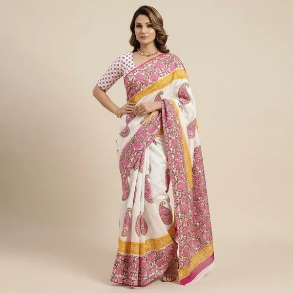 Rajeshtani_Hand_Block_Printed_Design_Lunching_Off_White