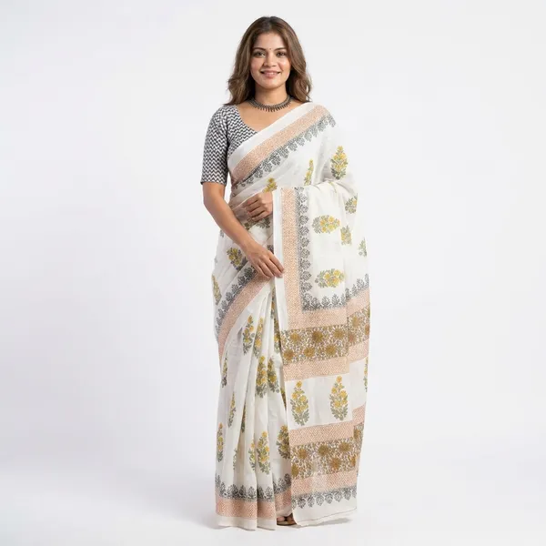 New_Demanding_Rajashtani_Hand_Block_Printed_Design_Lunching_White