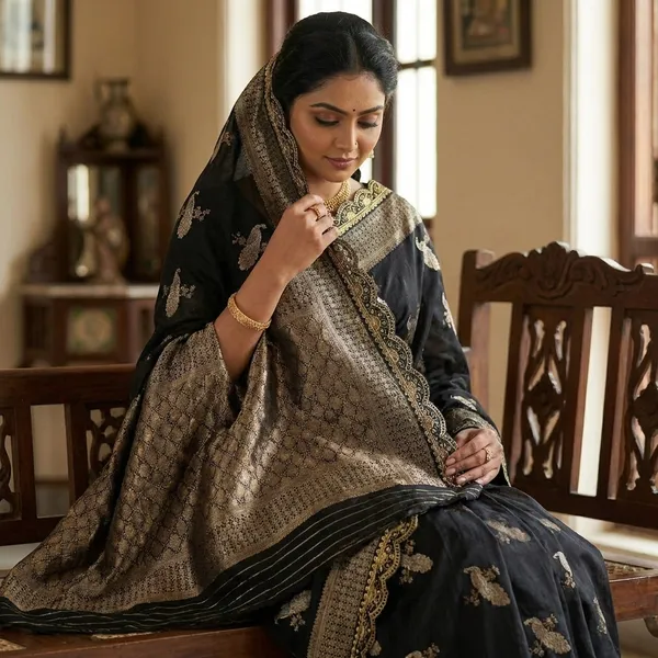 Kanchi_Borders_Meets_The_Tradition_Saree_Black