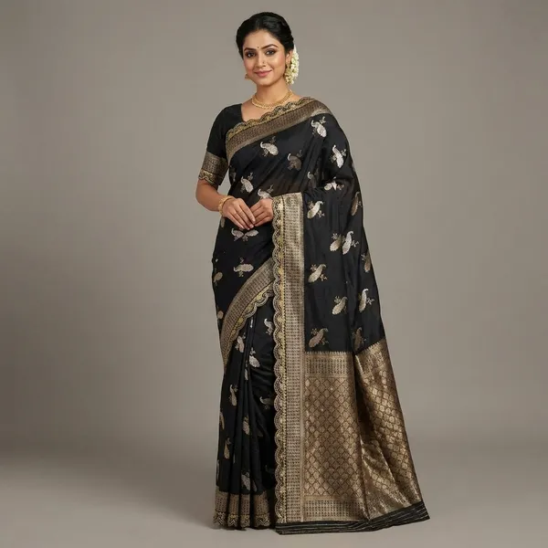 Kanchi_Borders_Meets_The_Tradition_Saree_Black