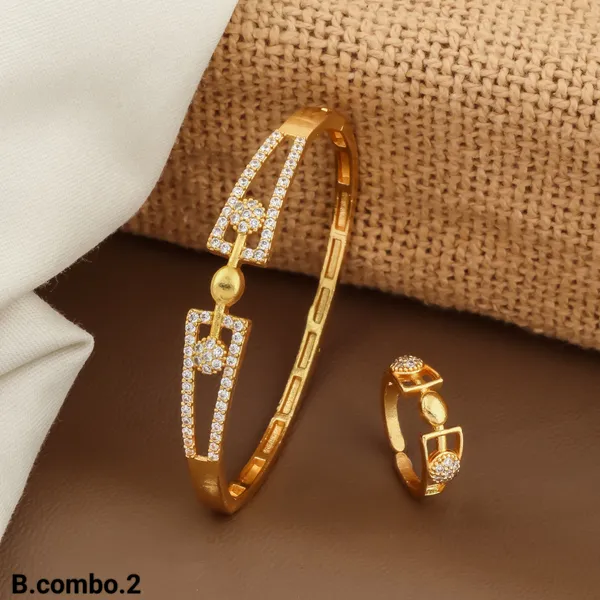 Gold-Toned_Crystal-Studded_Bangle_And_Ring_Combo_Set