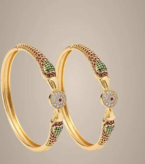 Gold-Plated_Multicolor_Crystal_Snake_Hoop_Earrings