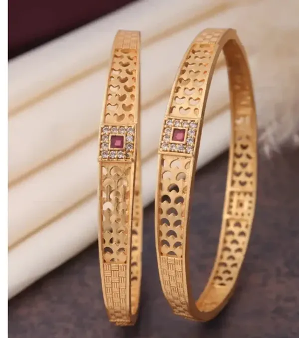 Gold-Toned_Bangles_With_Ruby_And_Zirconia_Accents_(Set_Of_2)