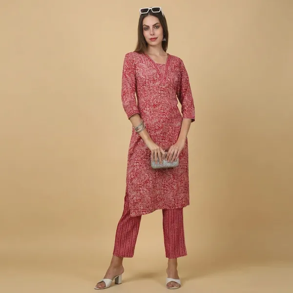 Women_Pink_Printed_Coord_Set_With_Tunic_And_Pants