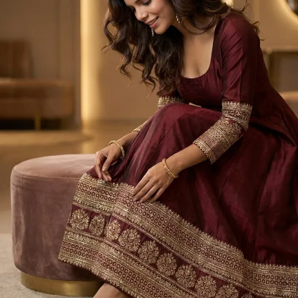 Burgundy_Embroidered_Anarkali_Gown_With_Dupatta_Mk249Mk