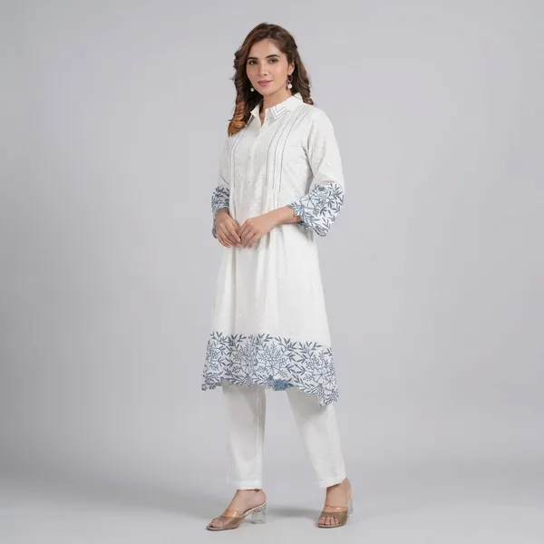 White_Embroidered_Kurta_Set_With_Floral_Design