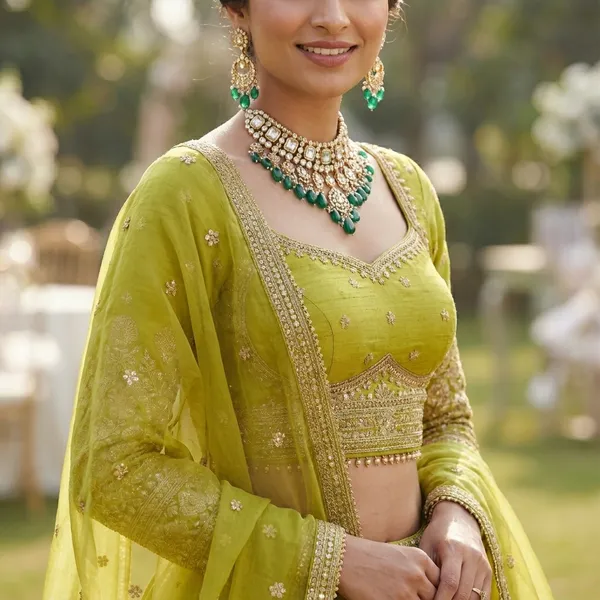 Elegant_Green_Embroidered_Lehenga_Choli_With_Dupatta