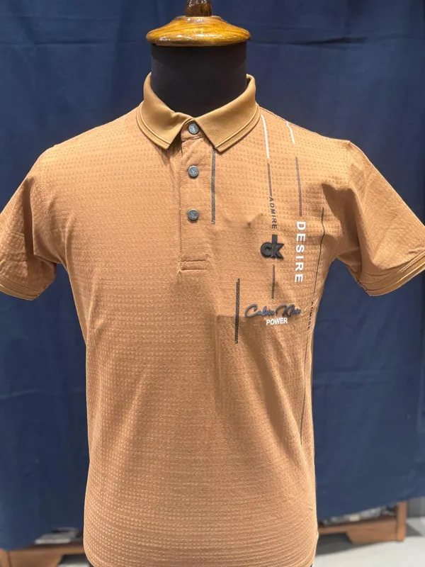 Men_Brown_Textured_Polo_T_Shirt_With_Printed_Graphics