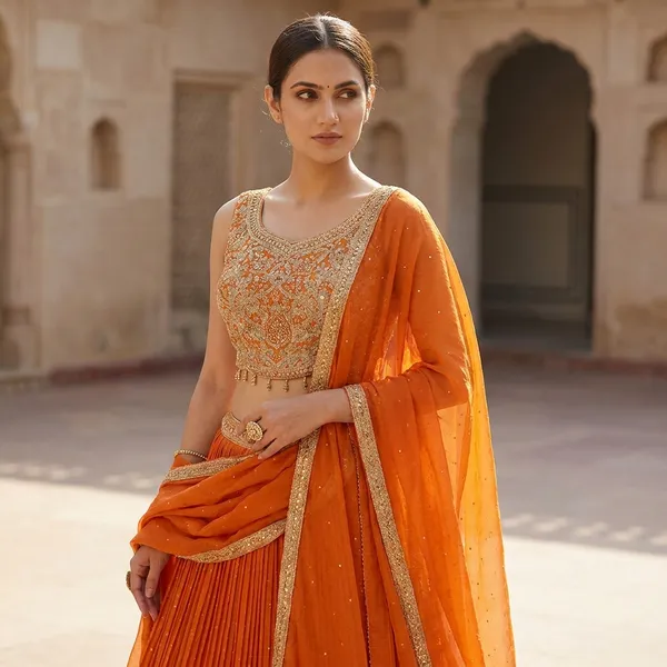 Fatima_Orange_And_Gold_Embroidered_Lehenga_Choli_Set