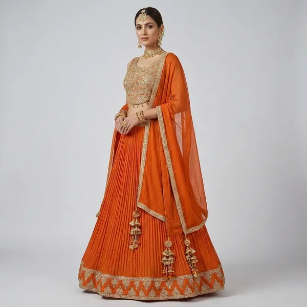 Fatima_Orange_And_Gold_Embroidered_Lehenga_Choli_Set