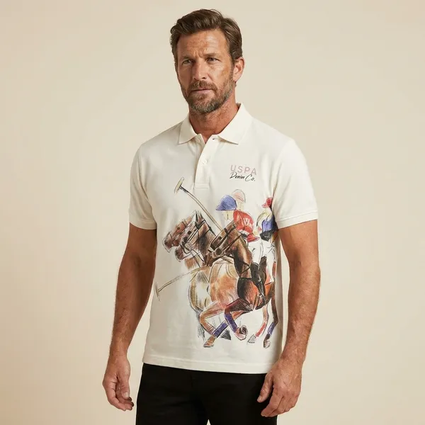 Uspa_Denim_Co._Printed_Polo_T_Shirt_White