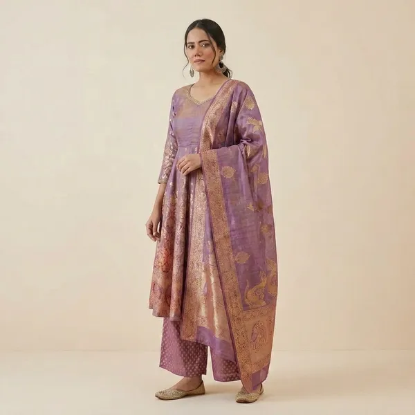 Women_Purple_Banarasi_Silk_Anarkali_Suit_Set_With_Dupatta