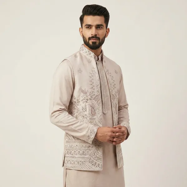 Men_Embroidered_Silk_Kurta_Ivory_White_With_Dragon_And_Phoenix_Motif