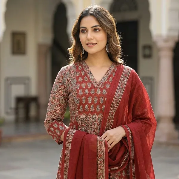 Maroon_Embroidered_Anarkali_Suit_Set_With_Dupatta
