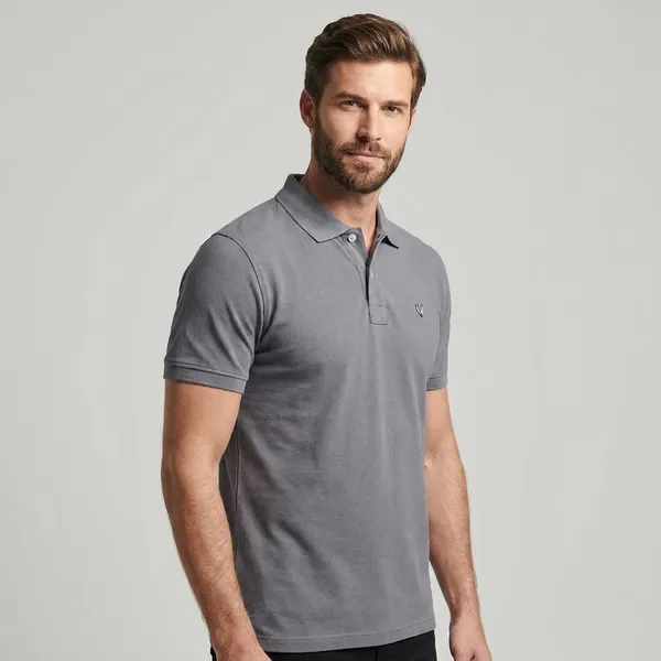 Men_Grey_Polo_T_Shirt_With_Embroidered_Logo