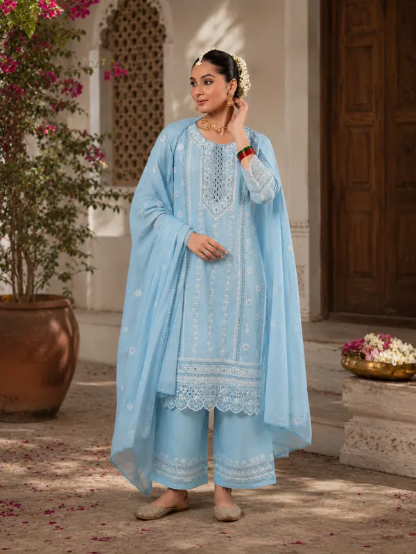 Sky_Blue_Lucknowi_Chikankari_Suit_Set