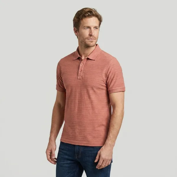 Men_Peach_Striped_Polo_T_Shirt