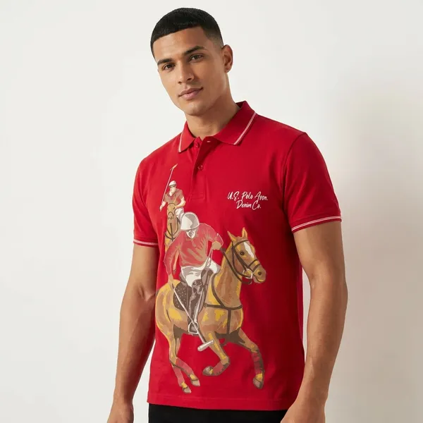 U.S._Polo_Assn._Red_Graphic_Print_Polo_T_Shirt