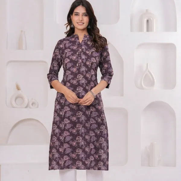Women_Purple_Floral_Print_Straight_Kurta_With_Mandarin_Collar