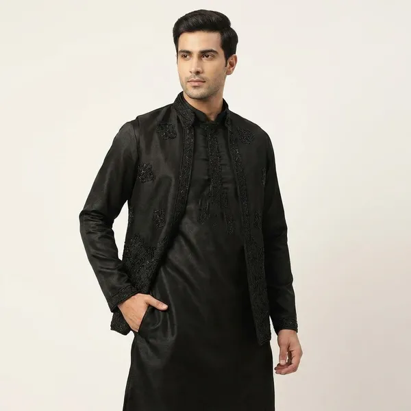 Elegant_Embroidered_Sherwani_With_Mandarin_Collar