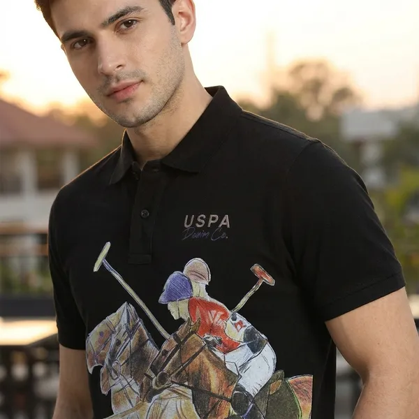 Uspa_Denim_Co._Polo_Shirt_With_Polo_Player_Graphic
