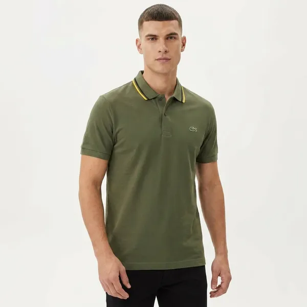 Olive_Green_Polo_T_Shirt_With_Yellow_Tipping_For_Men