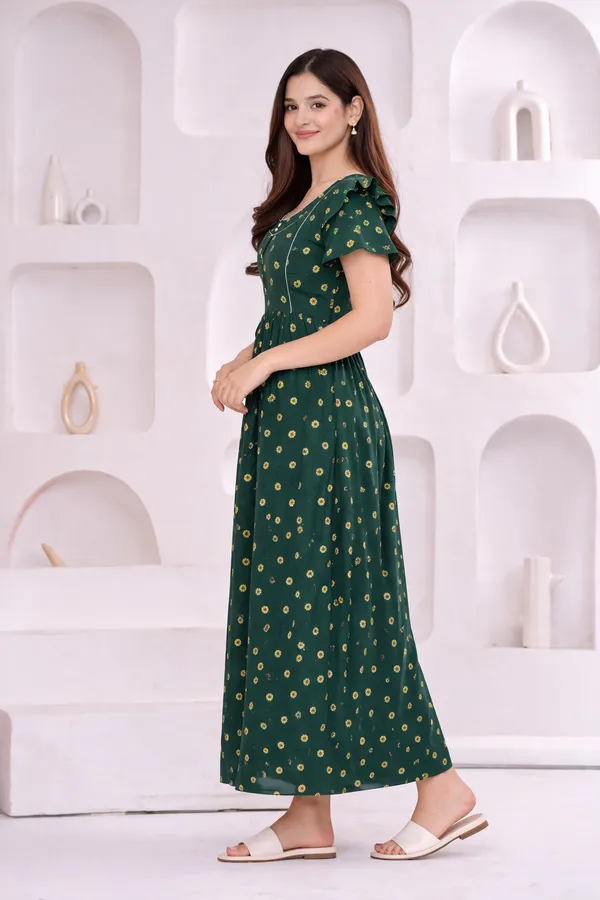 D_Vastra_Green_Cotton_Semi_Frock_Style_Nighty