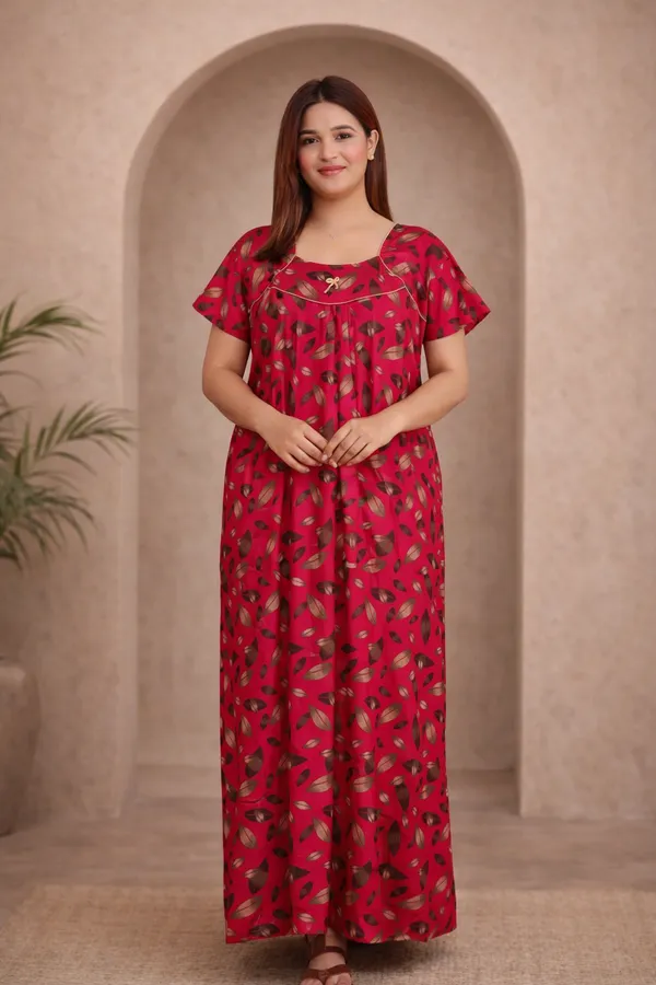 D_Vastra_Pink_Cotton_Nighty_For_Women