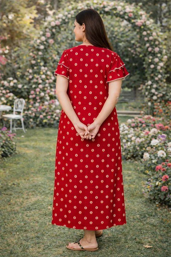 D_Vastra_Red_A-Line_Cotton_Nighty