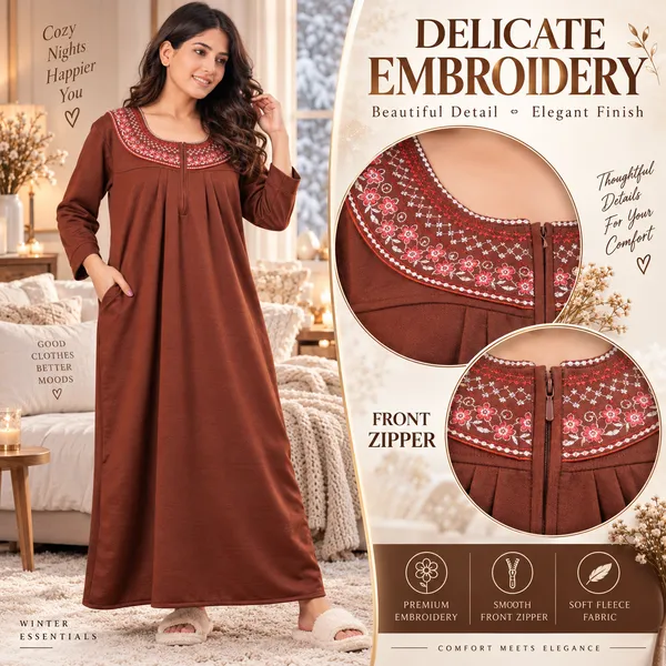 Cozy_Zipper_Fleece_Nighty_for_Women_|_Soft,_Warm_&_Comfortable_Winter_Nightwear_❄️✨