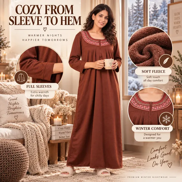 Cozy_Zipper_Fleece_Nighty_for_Women_|_Soft,_Warm_&_Comfortable_Winter_Nightwear_❄️✨