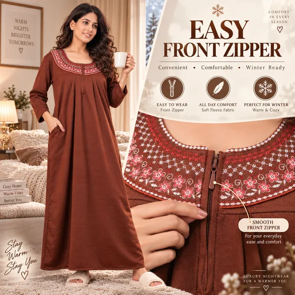 Cozy_Zipper_Fleece_Nighty_for_Women_|_Soft,_Warm_&_Comfortable_Winter_Nightwear_❄️✨