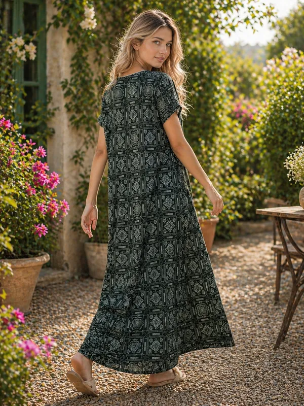 D_Vastra_Green_Cotton_Nighty_For_Women