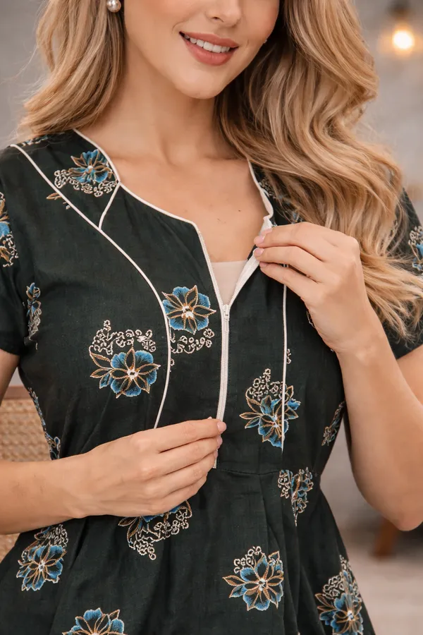 Kiara's_Favorite_Zipper_Green_Nighty_