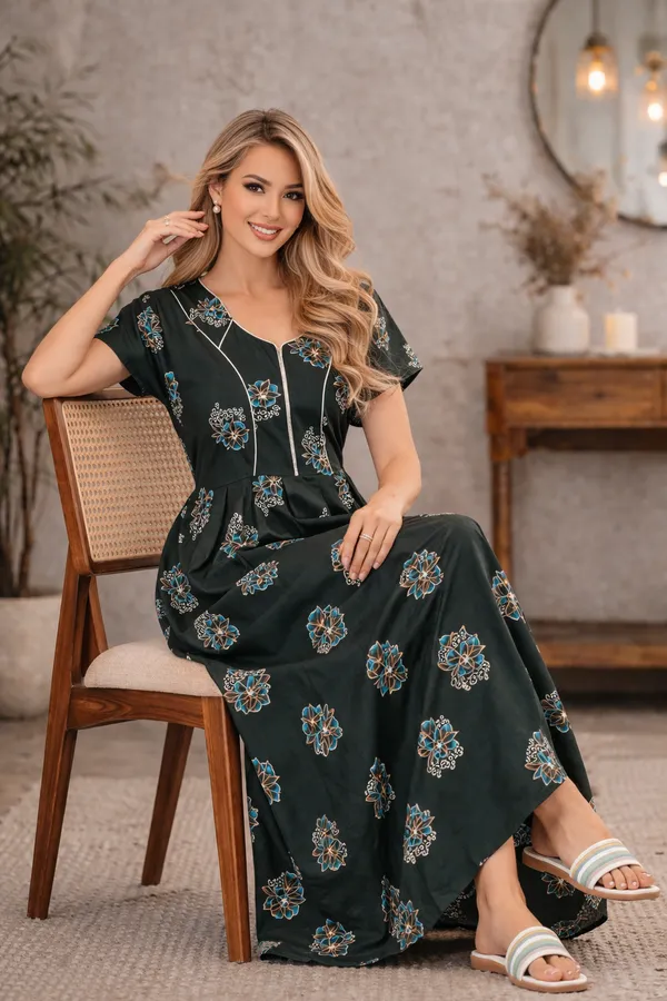 Kiara's_Favorite_Zipper_Green_Nighty_