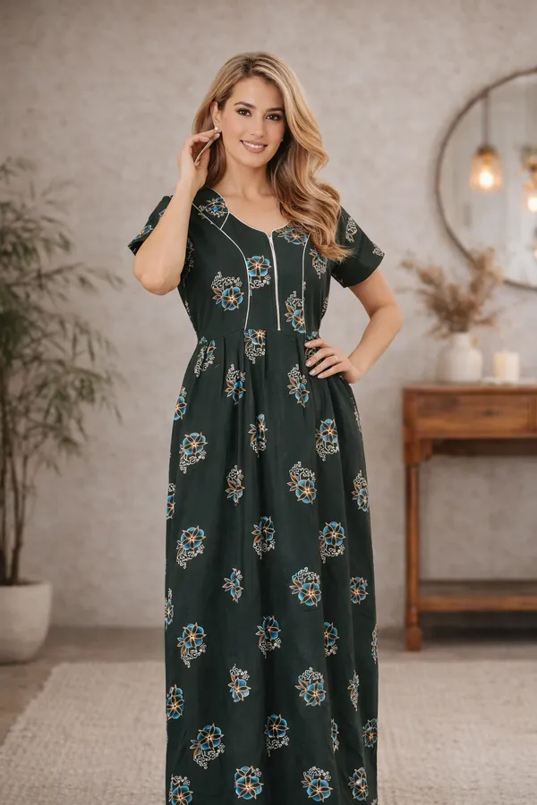 Kiara's_Favorite_Zipper_Green_Nighty_
