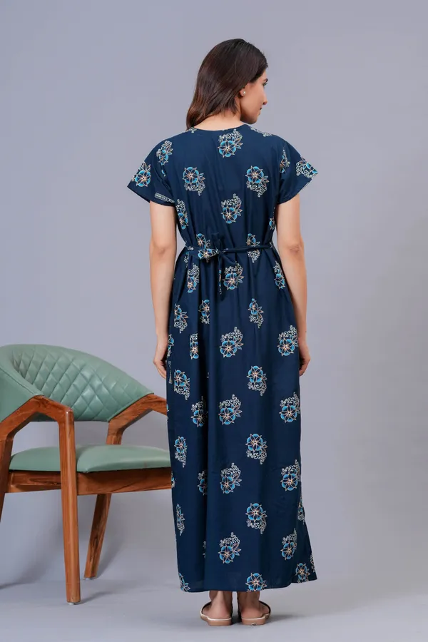 D_Vastra_Navy_Blue_And_Purple_Cotton_Nighty_For_Women_Pack_of_2