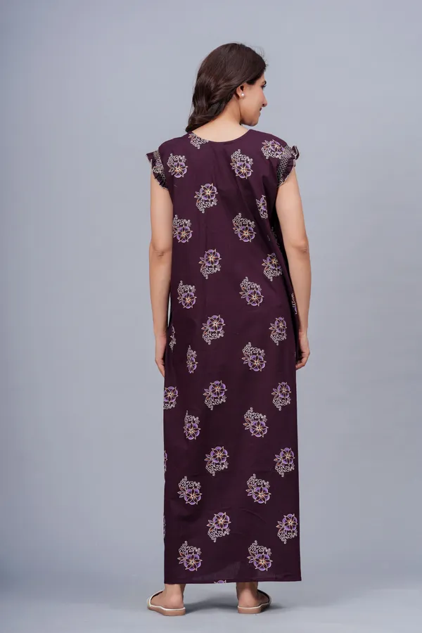 D_Vastra_Purple_And_Brown_Cotton_Nighty_For_Women_Pack_of_2