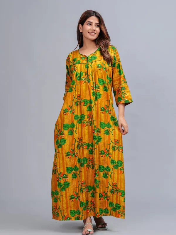 D_Vastra_Floral_Cotton_Nighty_Zipper_Full_Sleeves