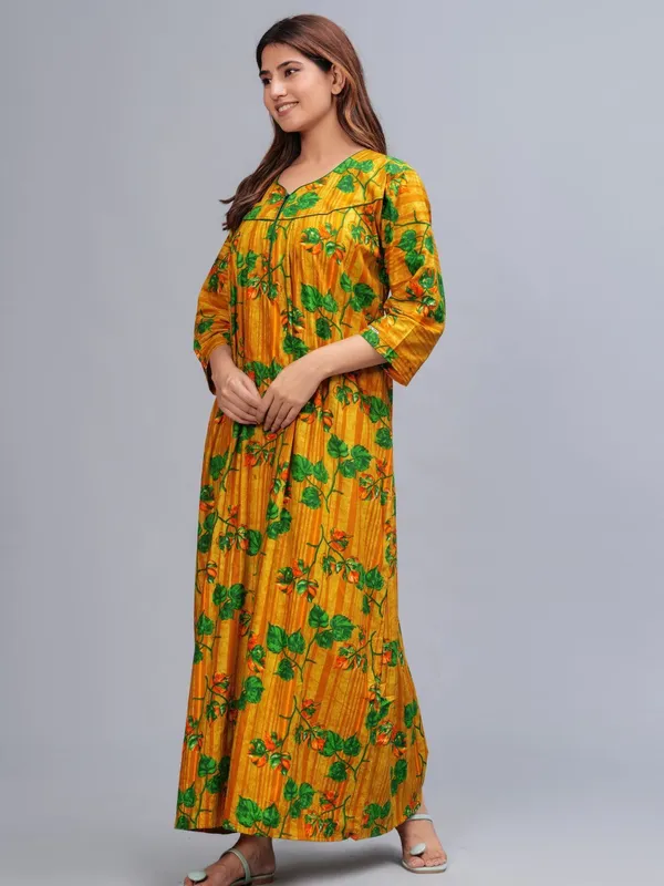 D_Vastra_Floral_Cotton_Nighty_Zipper_Full_Sleeves