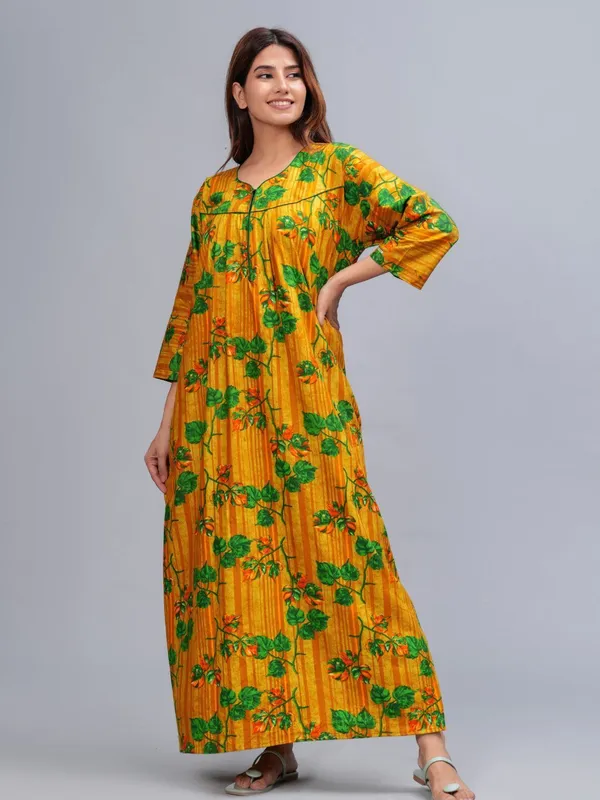 D_Vastra_Floral_Cotton_Nighty_Zipper_Full_Sleeves