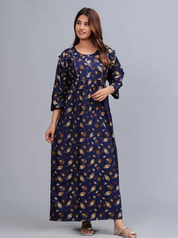D_Vastra_Blue_Cotton_Nighty_For_Women